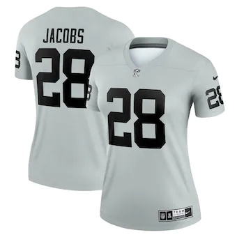 womens nike josh jacobs silver las vegas raiders inverted l